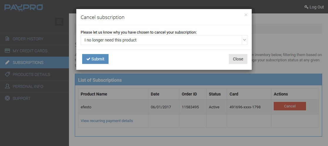 Confirm The Cancellation